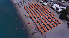 Veduta aerea del Lido Le Conchiglie a Palinuro